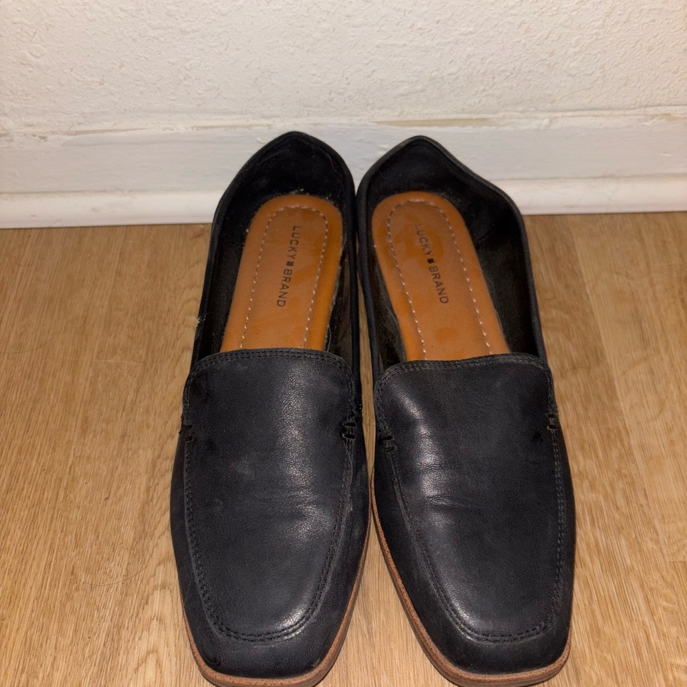 Lucky Brand Black Leather Loafers
